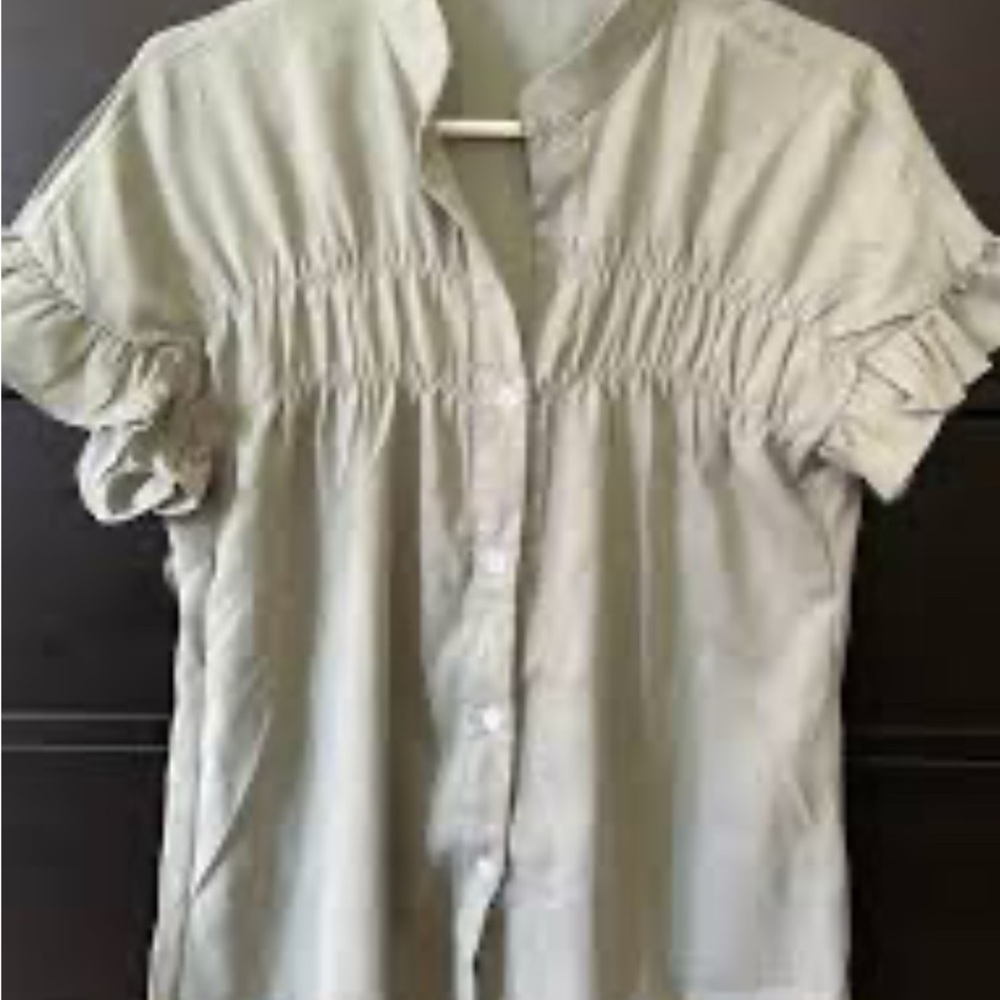 SHEIN Ruffle Ruched Button Up Women's Top